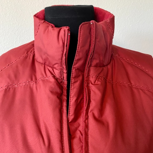 Eddie Bauer Goose Down Puffer Vest, PXS, Gently Used, Crimson Red - Picture 10 of 12